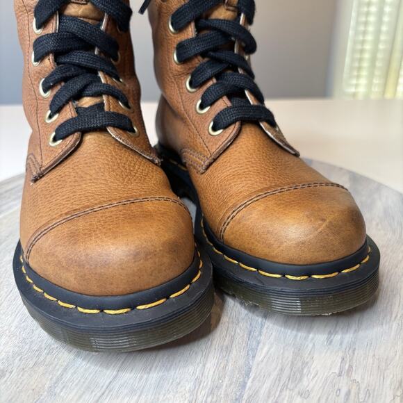 Dr. Martens Women's Aimilita Fur Lined Grizzly Brown Leather Boots US Size 7 - Picture 5 of 11